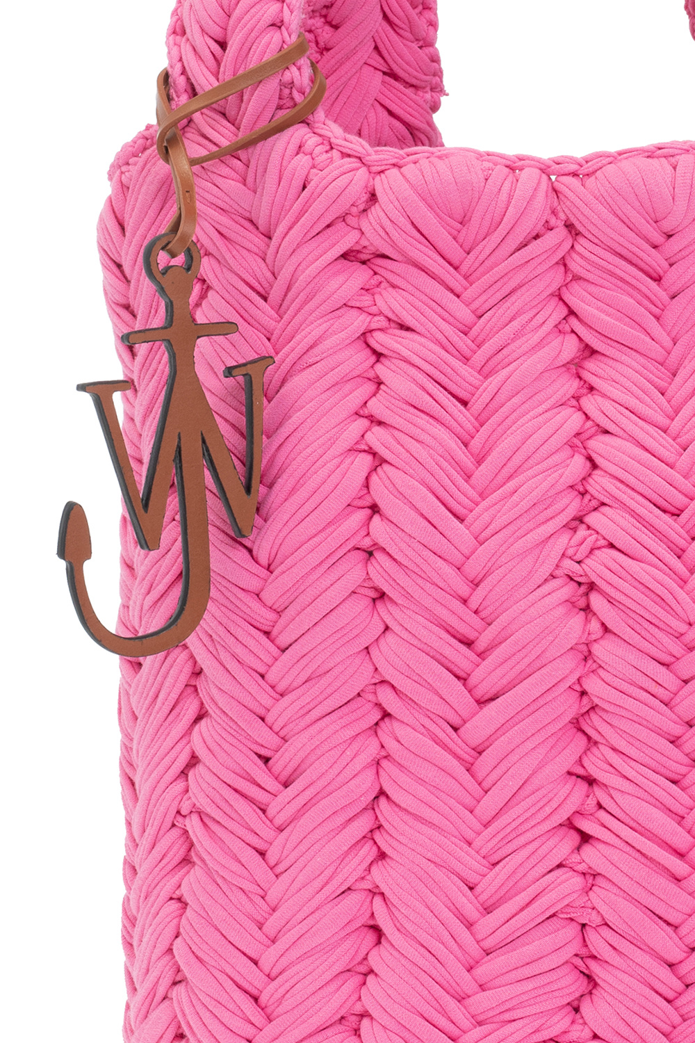 IetpShops VG - JW Anderson Anchor-logo tote bag - Pink Knitted